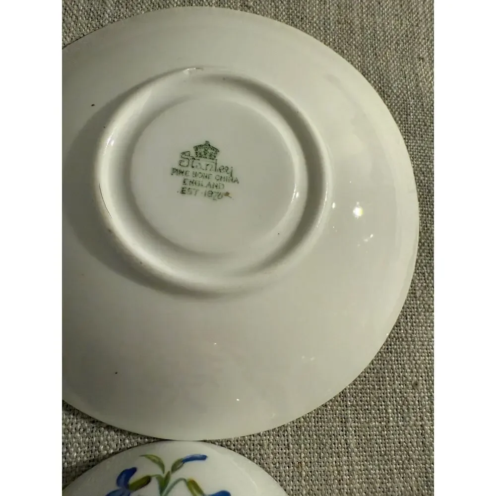 🌸 Stanley Fine Bone China Floral Teacup & Saucer Set | England